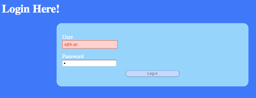 login screenshot